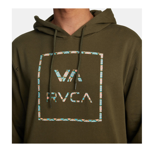 RVCA VA All The Way Fill Olive Green Paisley Pullover Hoodie XXL NWT - Picture 4 of 4